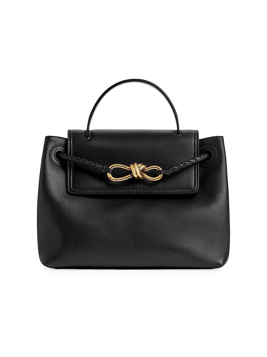 Women's Ciao Ciao Small Leather Top Handle bag - Black Brass