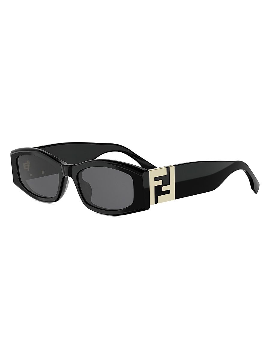 Women's 54MM Rectangular Sunglasses - Black