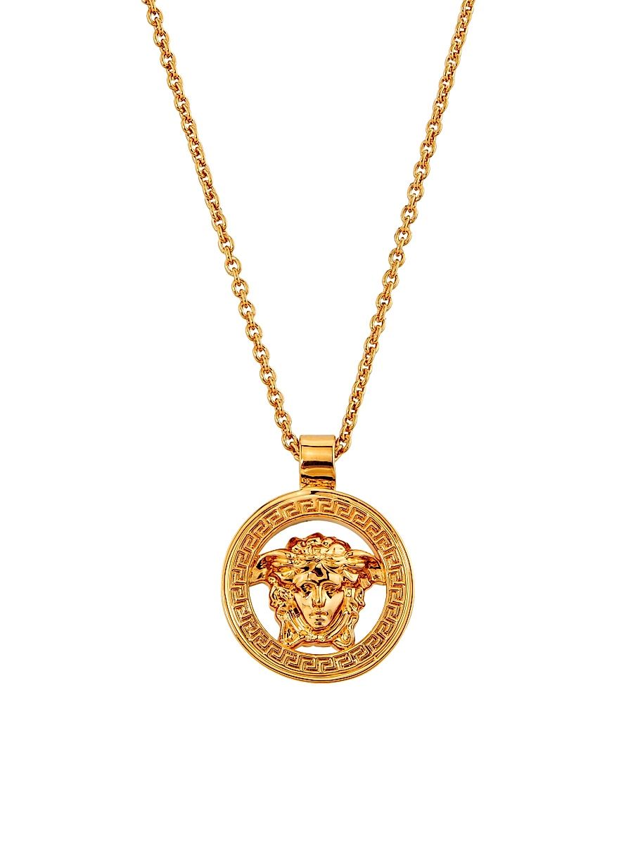 Women's Silvertone Medusa Pendant Necklace - Versace Gold