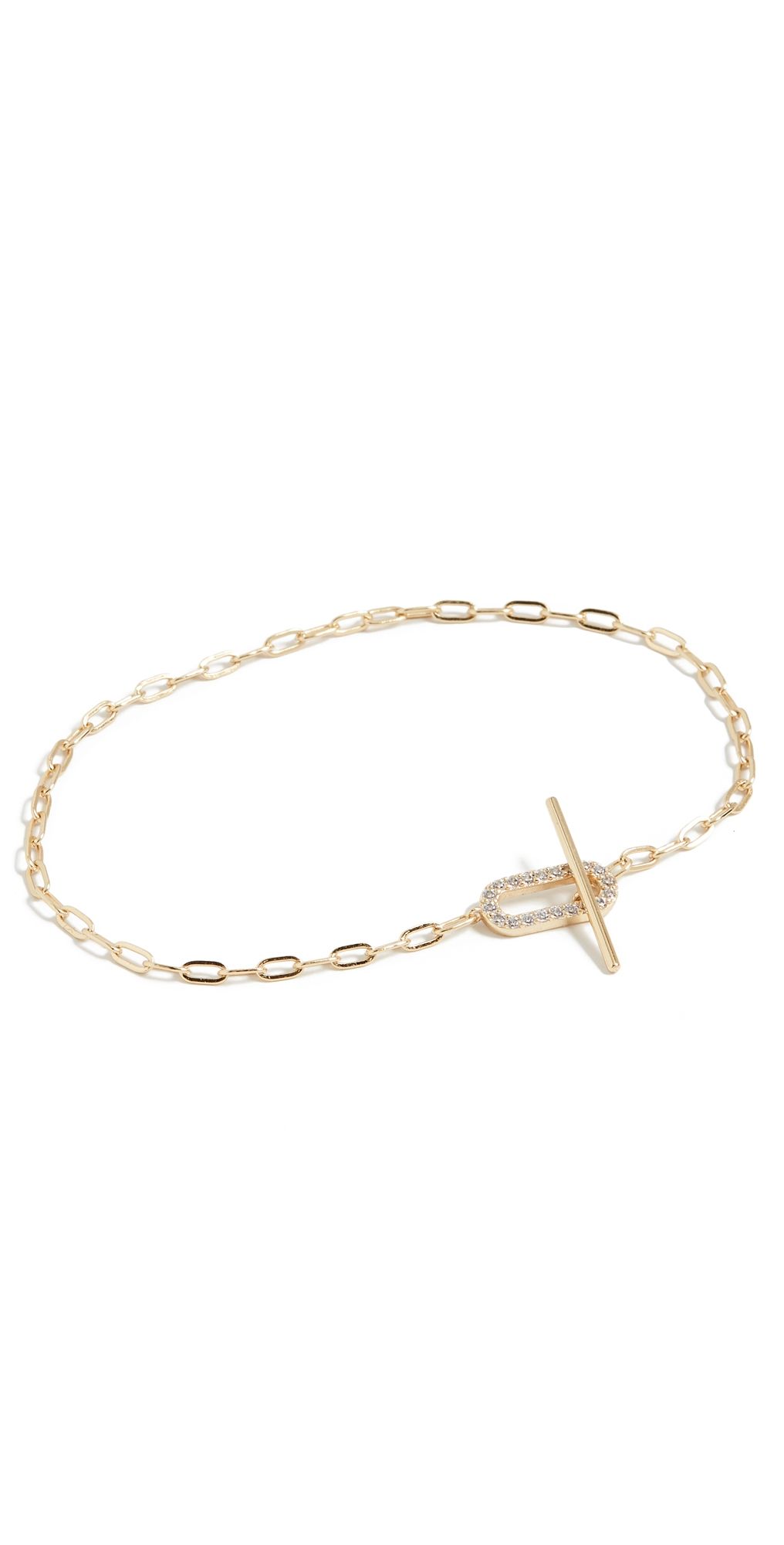 SHASHI Jade Pave Bracelet Gold One Size