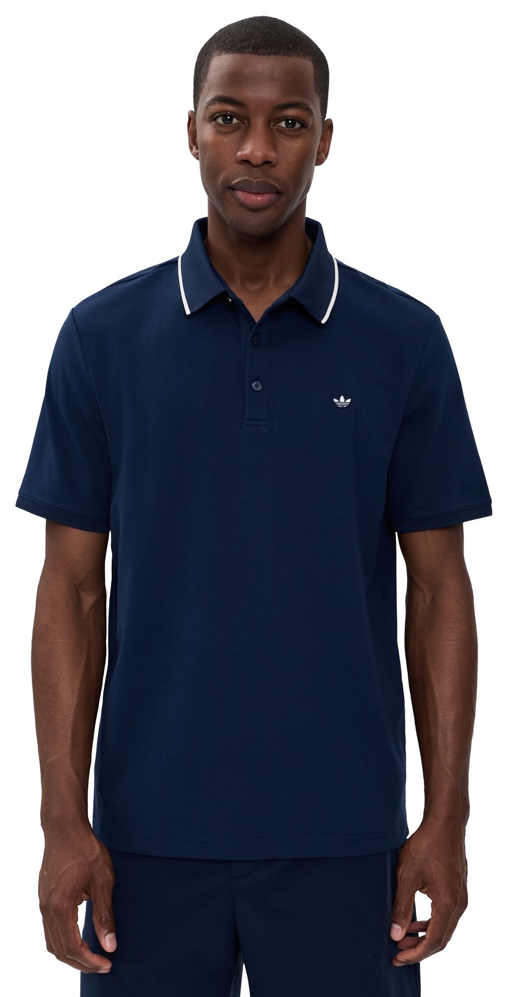 Adidas Golf Originals Twistknit Trefoil Polo Night Indigo/Chalk White XXL