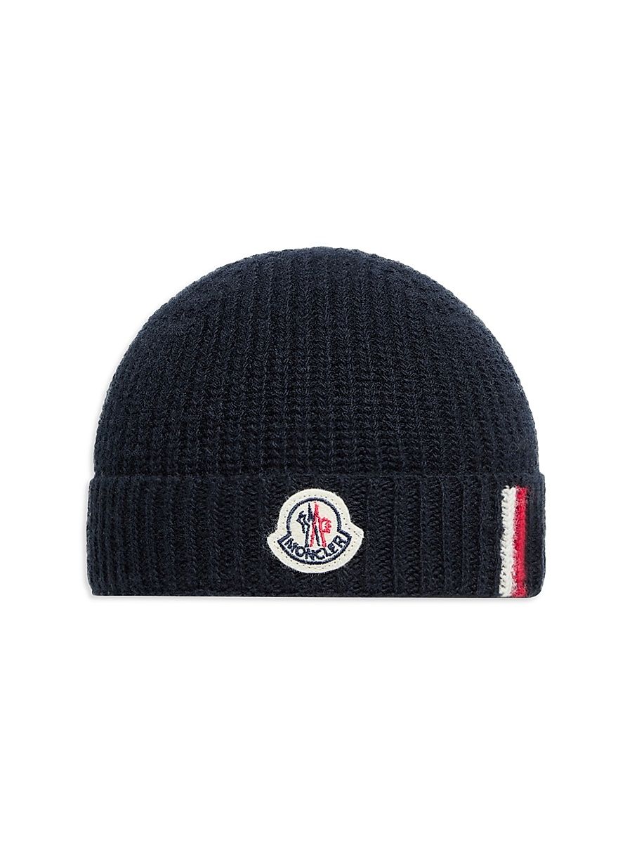 Baby Boy's & Little Boy's Beanie Hat in Wool - Navy Blue - Size XXS