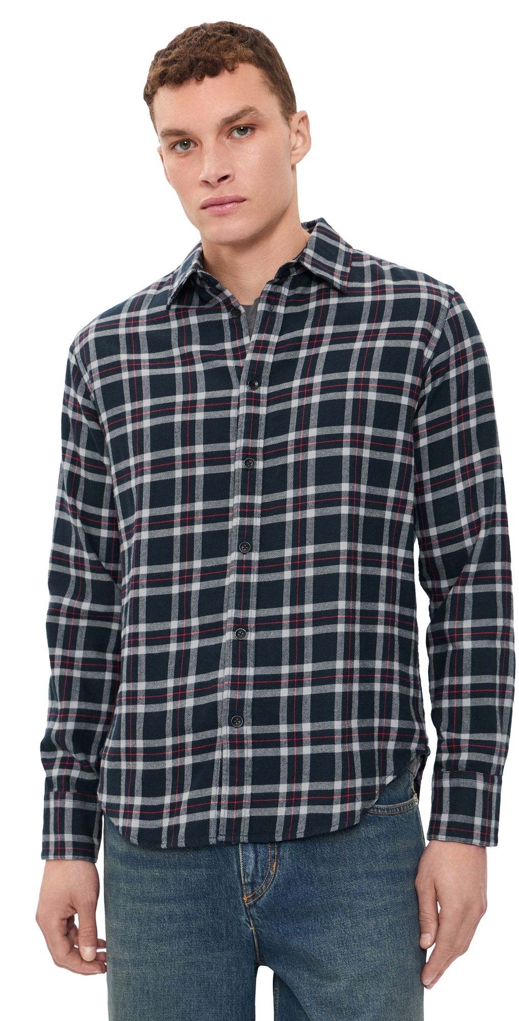 rag & bone Tomlin Flannel Shirt Salplaid M