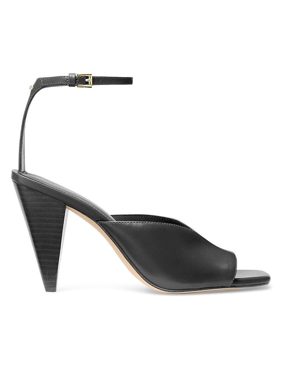 Women's Electra 90MM Leather Sandals - Black - Size 9.5