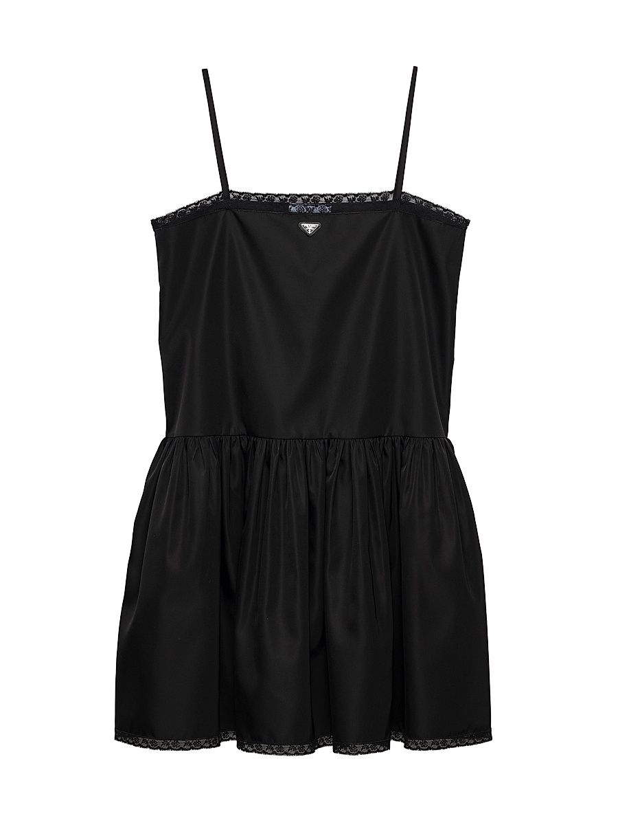 Women's Nylon Mini-Dress - Black - Size 10