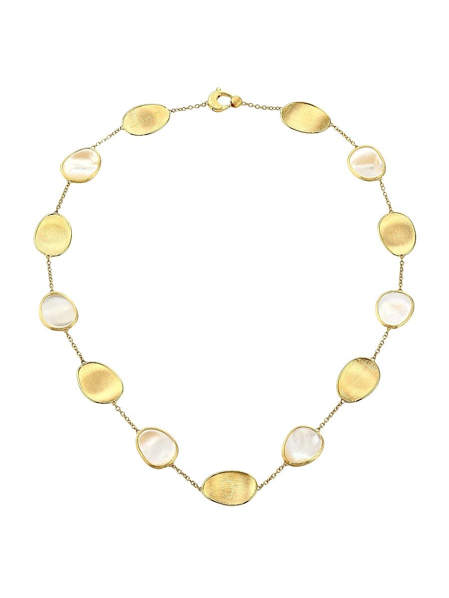 Women's Lunaria 18K Yellow Gold & White Mother-Of-Pearl Necklace - White