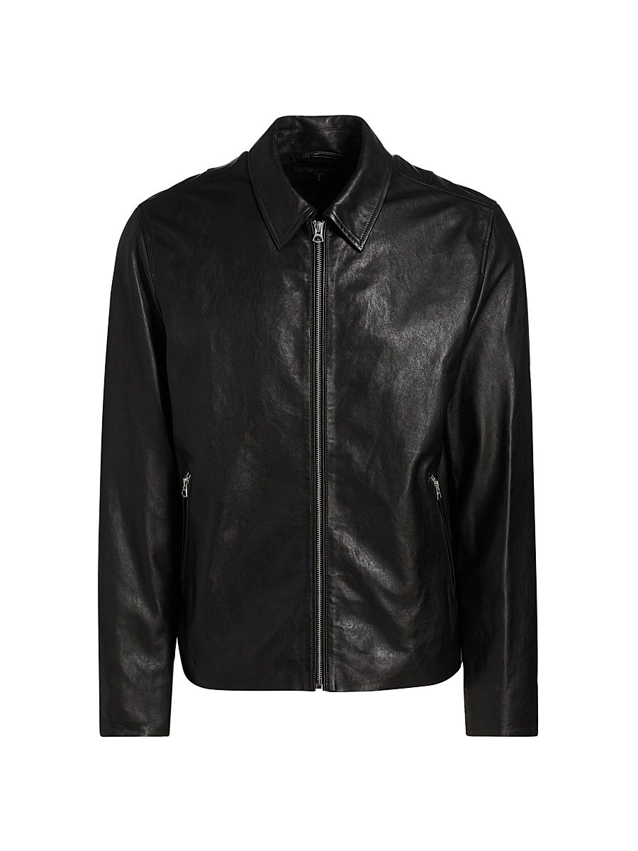 Men's Melrose Leather Jacket - Black - Size XL