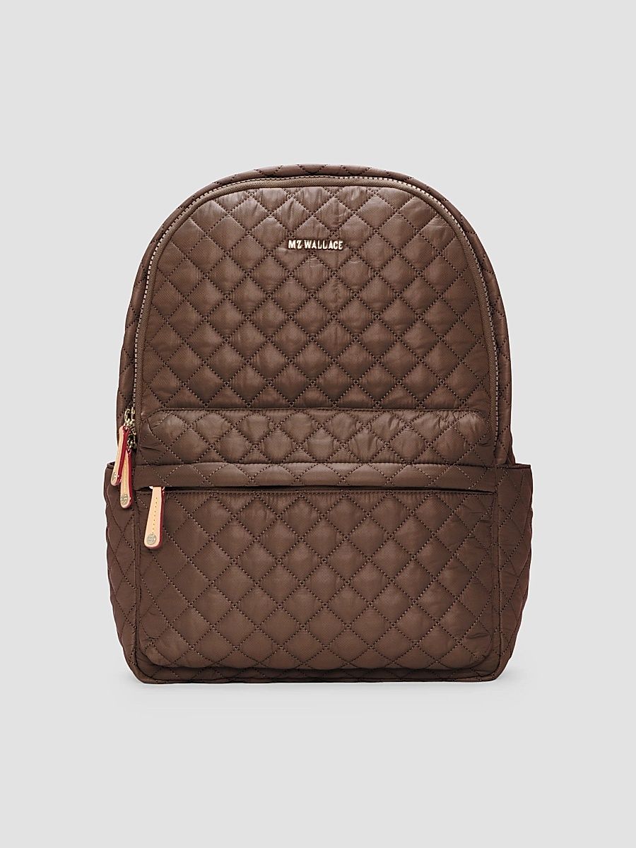 MZ Wallace Women's Metro Quilted Backpack - Walnut