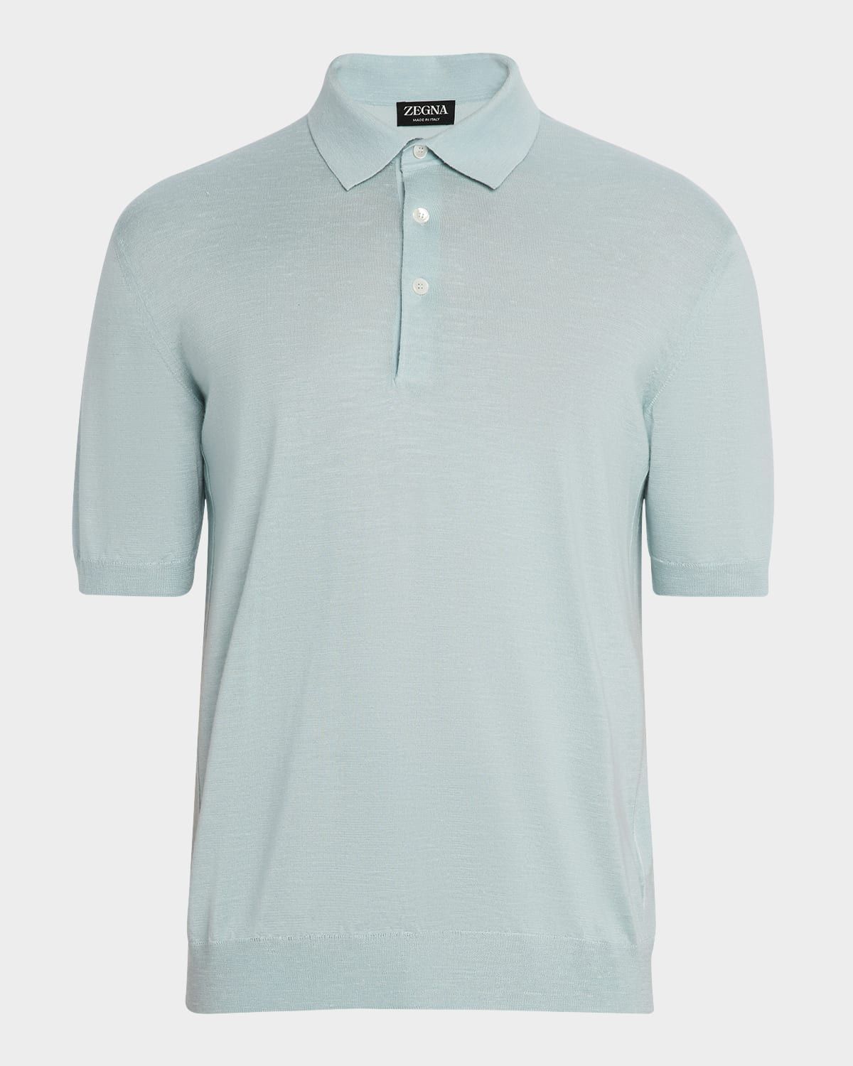 Men & apos;s Silk, Cashmere, and Linen Short-Sleeve Polo Sweater