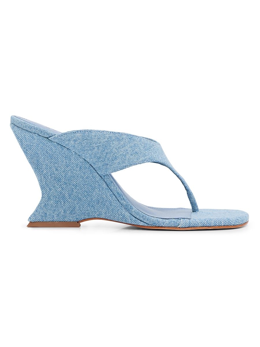 Women's Maya 90MM Denim Sandals - Light Denim - Size 11