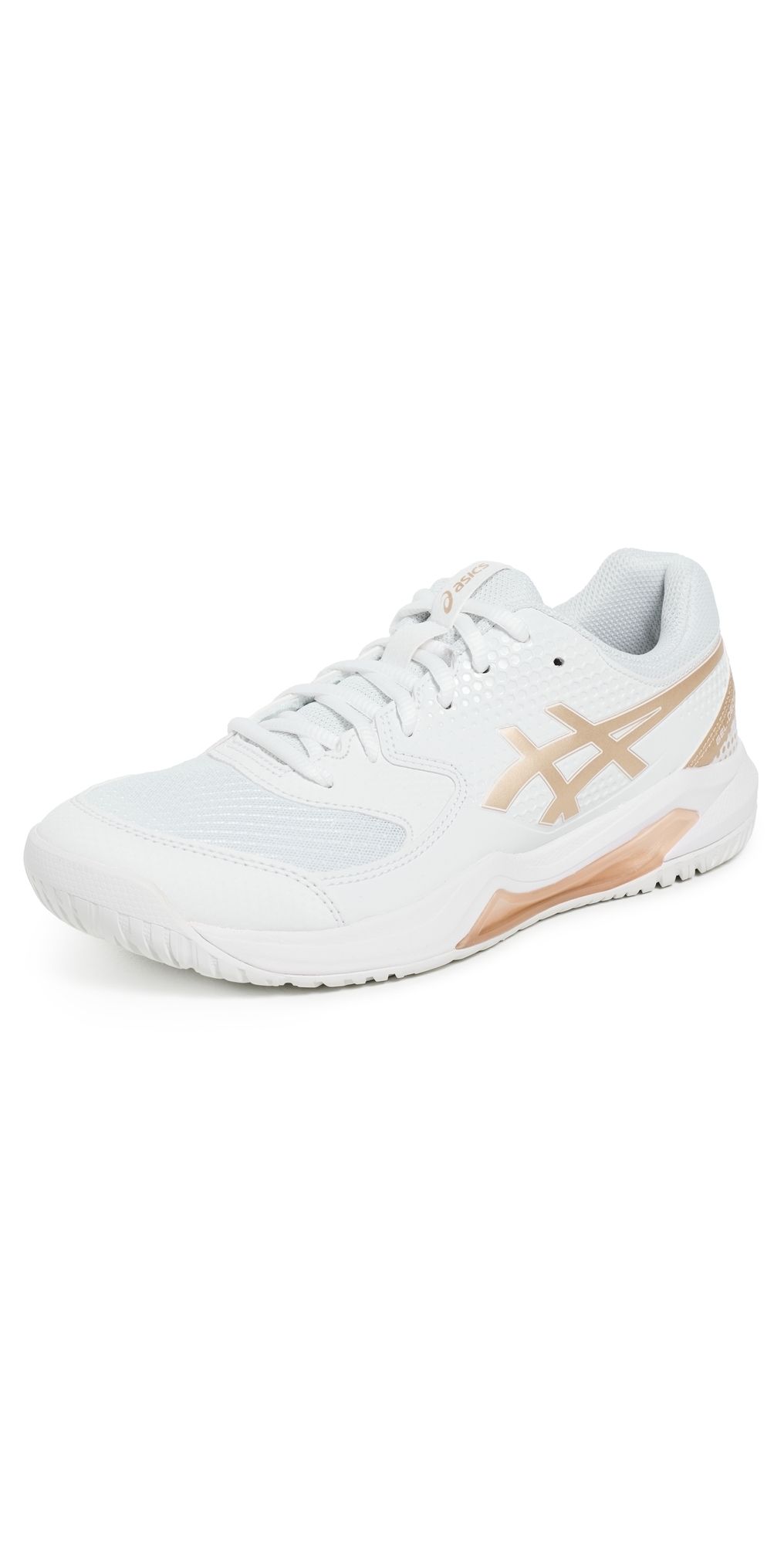 ASICS Gel-Dedicate 8 Pickleball Sneakers White/Champagne 7.5