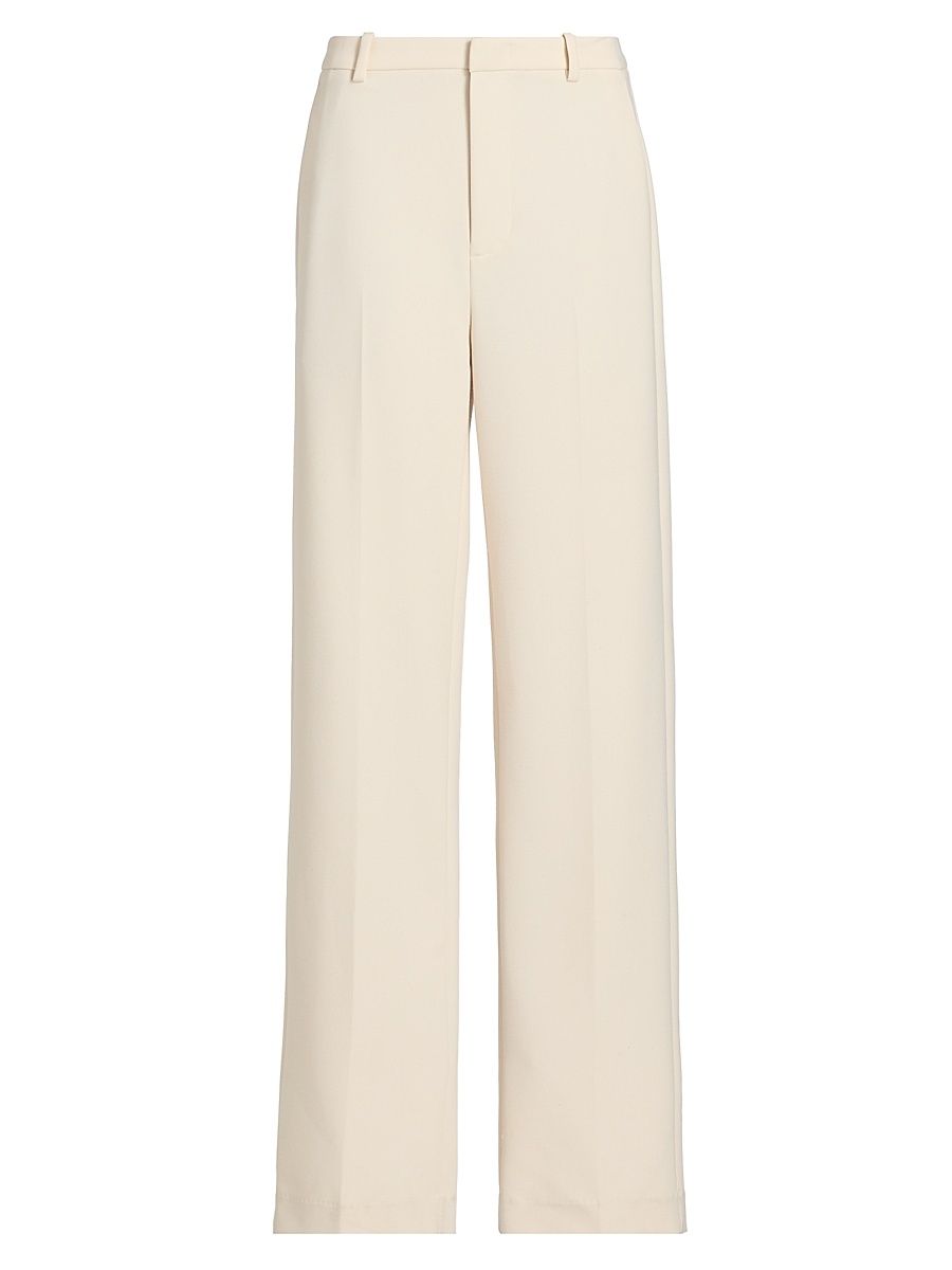 Women's Elsa High-Rise Straight-Leg Trousers - Ecru - Size 8