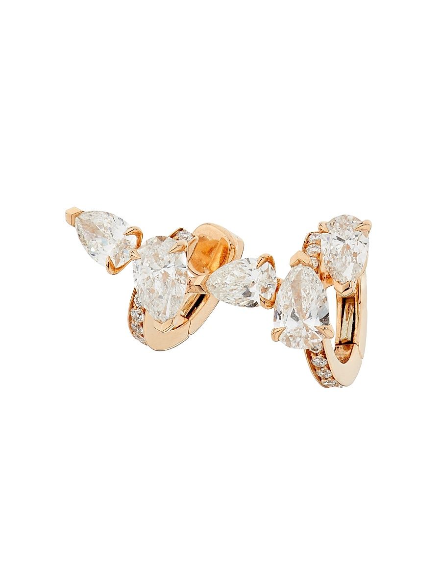 Women's Serti sur Vide 18K Rose Gold & 1.40 TCW Diamond Earring - Rose Gold