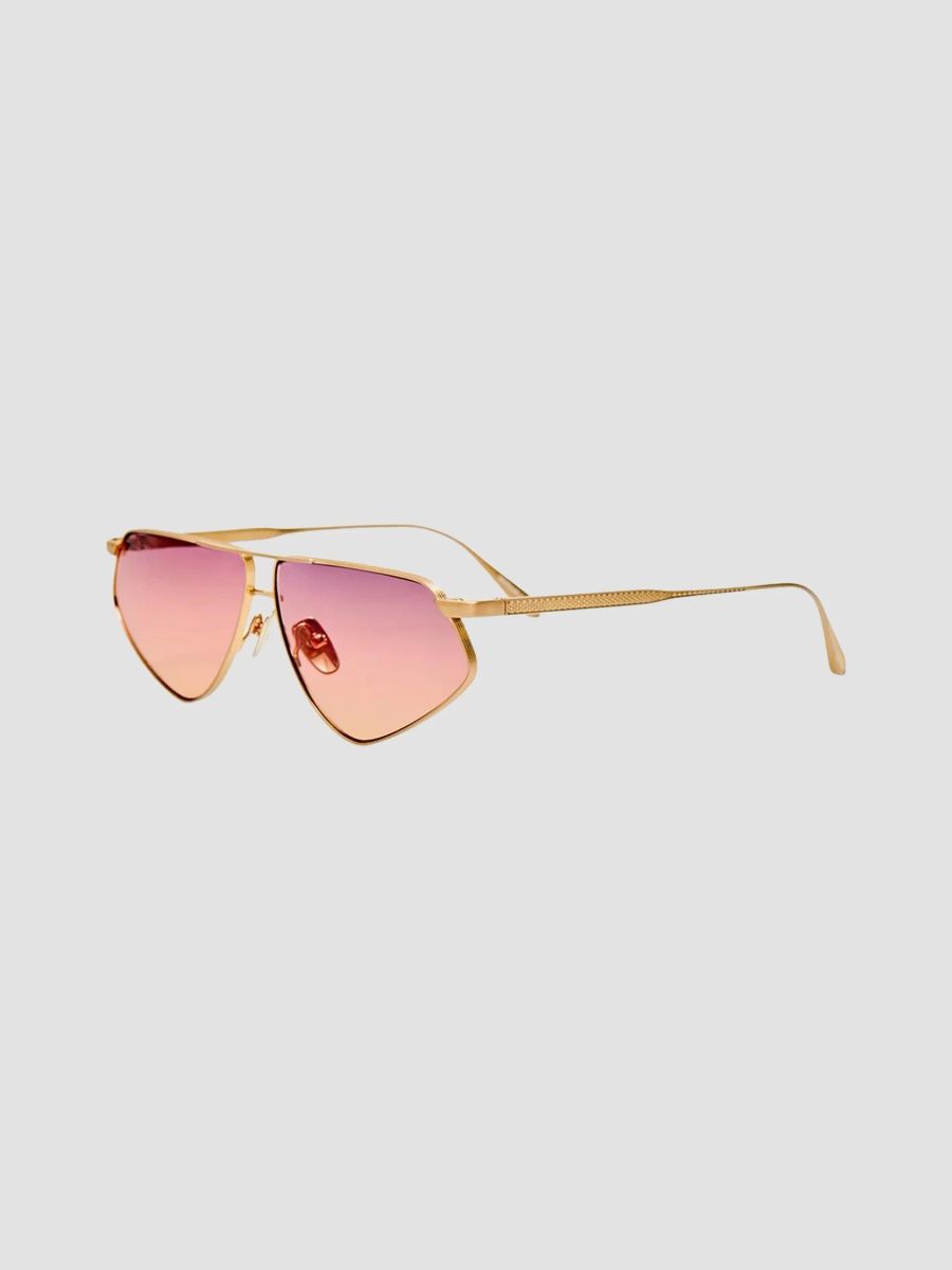 Women's Tarian 63MM Titanium Aviator Sunglasses - Light Gold