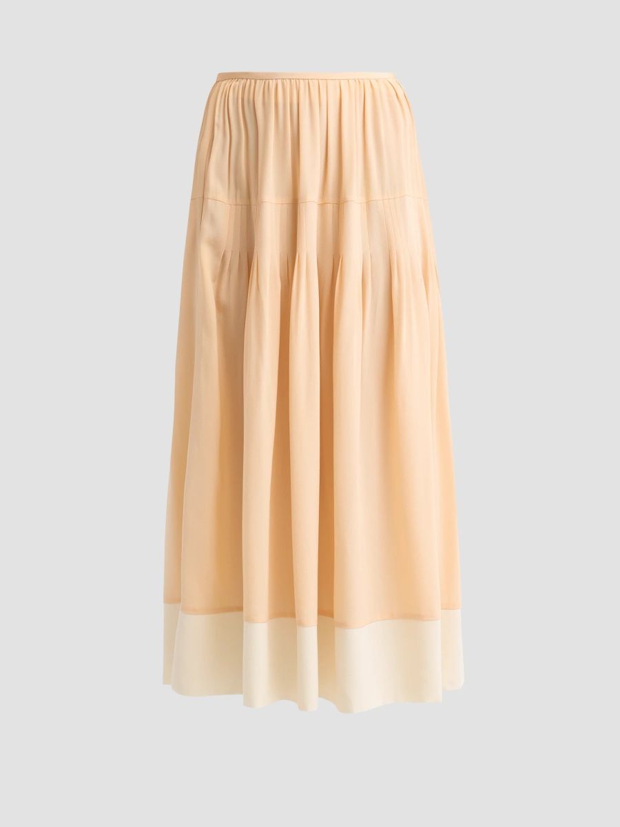 Ulla Johnson Women's Yvette Silk Midi Skirt - Peony - Size 14