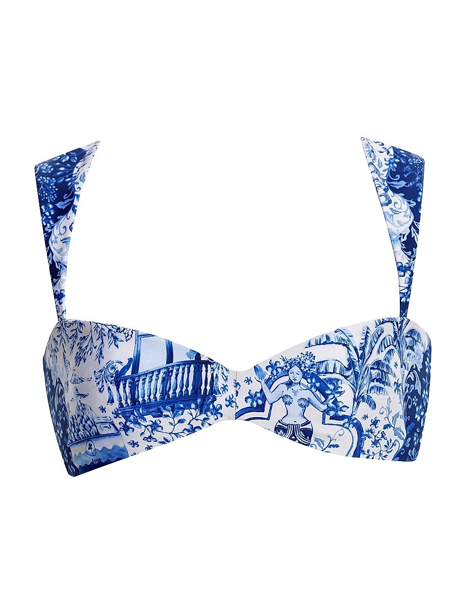 Women's Malory Tales Printed Bikini Top - Size Small