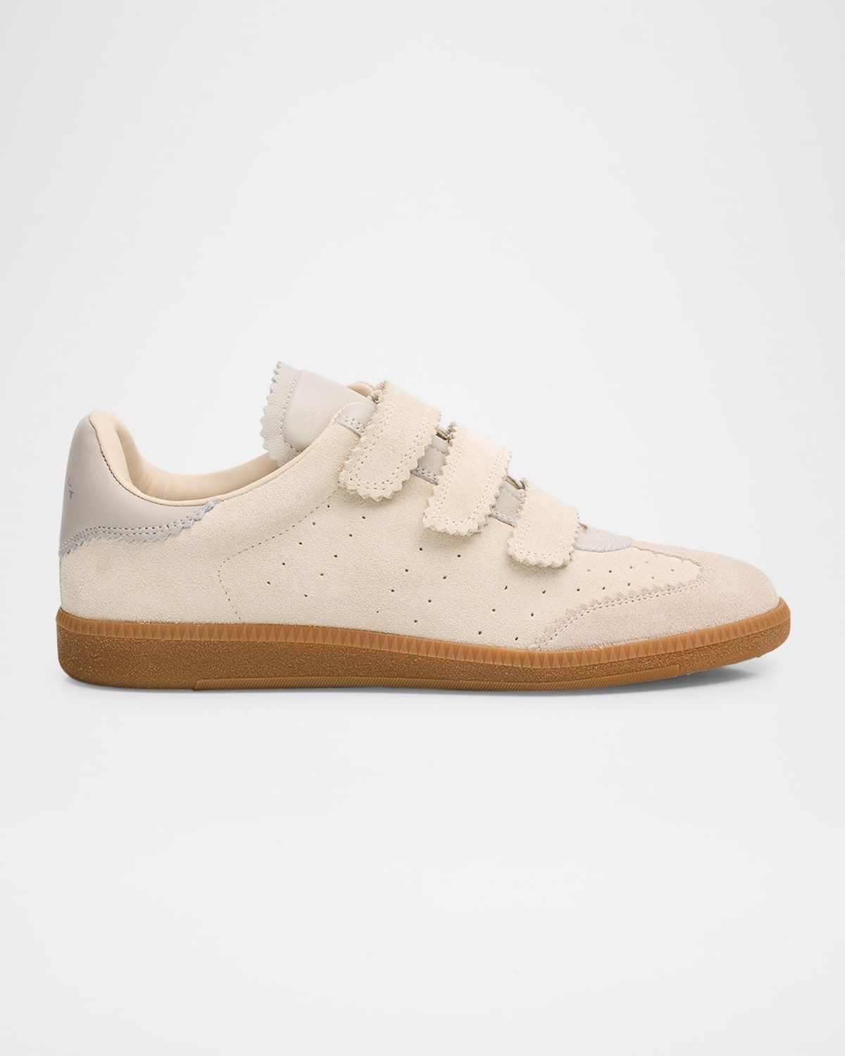 Beth Mixed Leather Triple-Grip Sneakers