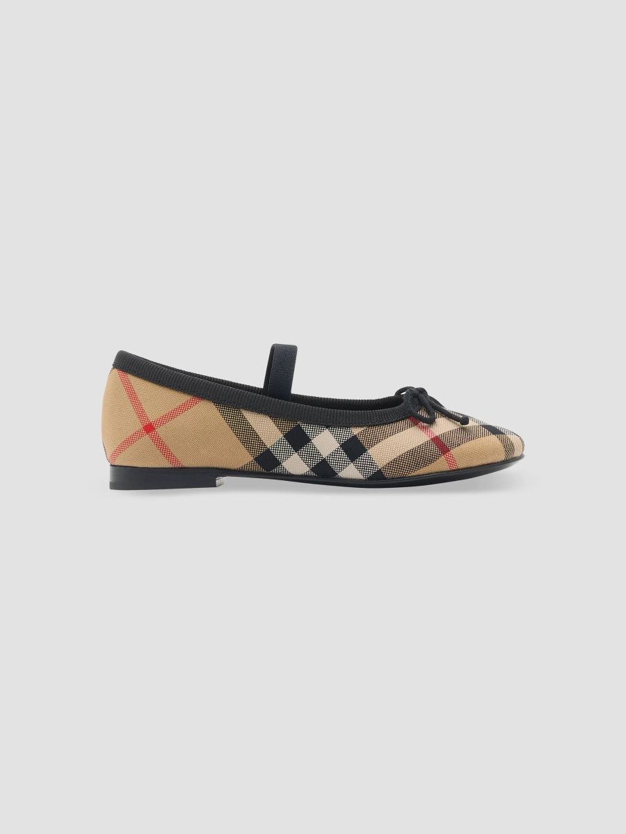 Burberry Girl's Baby Girl's & Little Girl's Check Ballerina Flats - Archive Beige - Size 9.5 (Toddler)