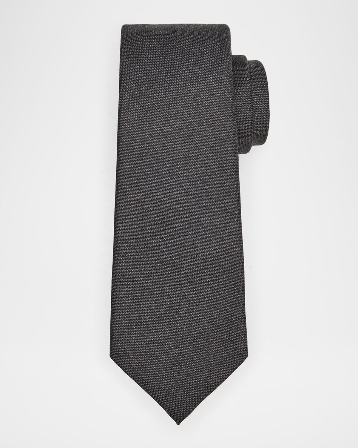Men & apos;s Solid Wool 7-Fold Tie