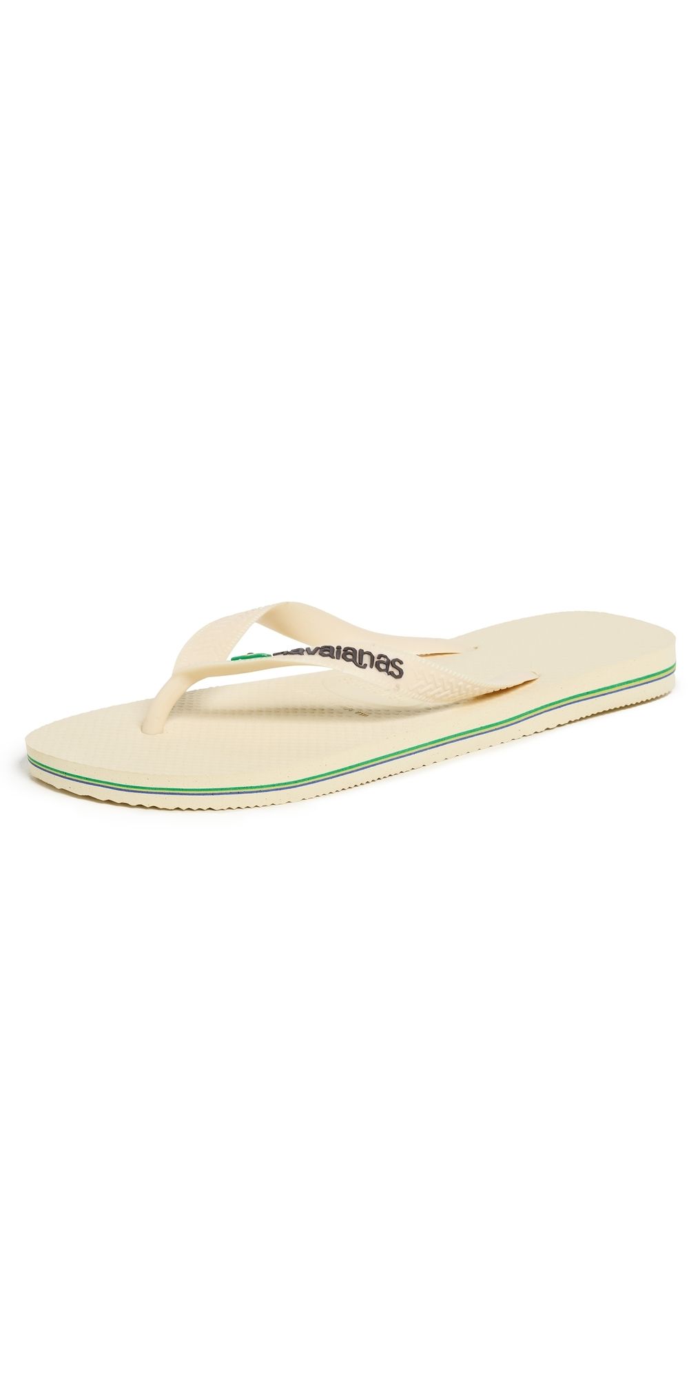 Havaianas Brazil Logo Flip Flops Buttercream 7/8