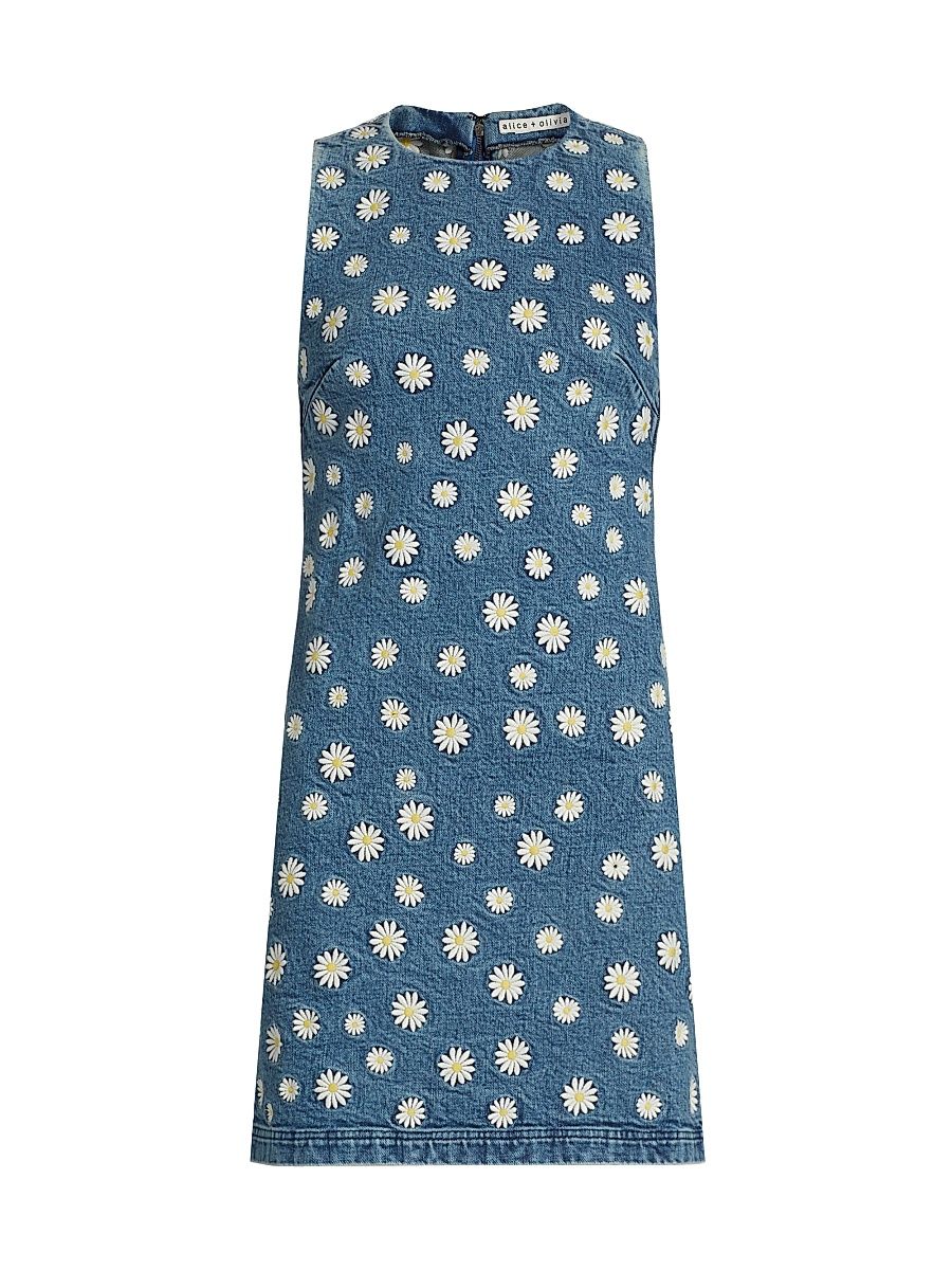 Women's Wynell Daisy Bodycon Minidress - Medium Wash - Size 12