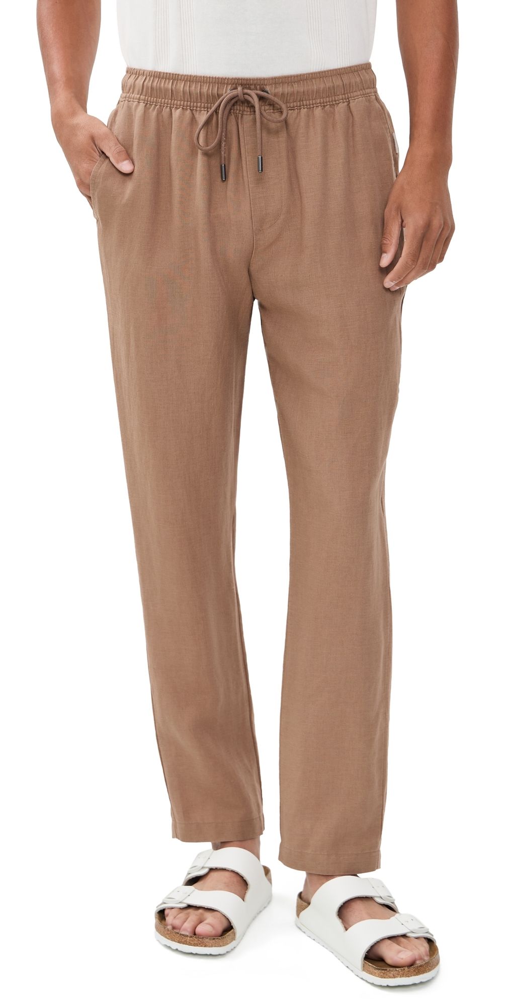 Onia Air Linen Pull-On Pants Sandlewood XL