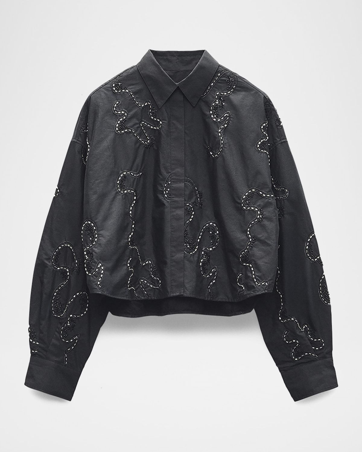Beatrice Embroidered Long-Sleeve Shirt