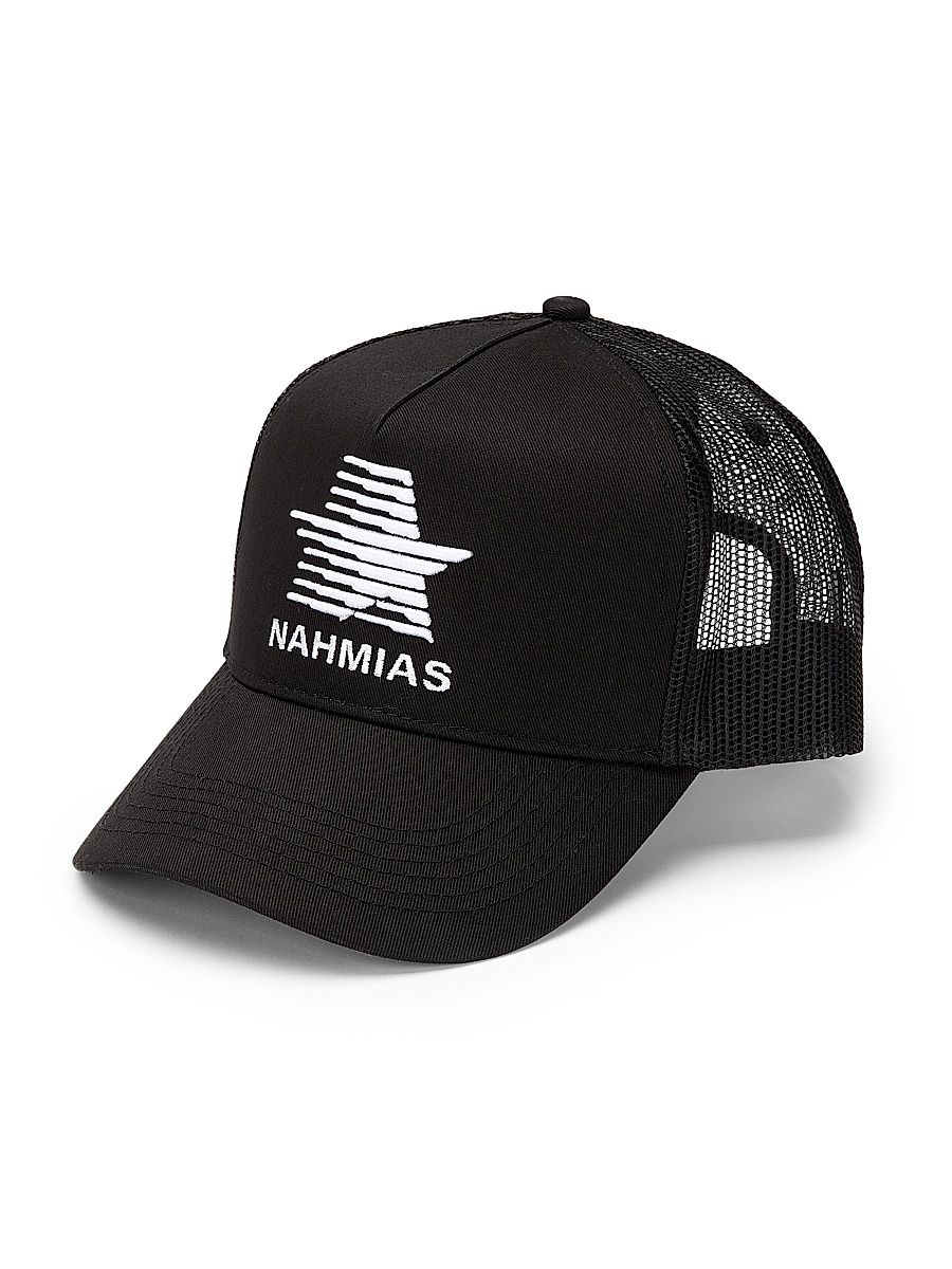Men's Nahmias Star Cotton Trucker Hat - Black