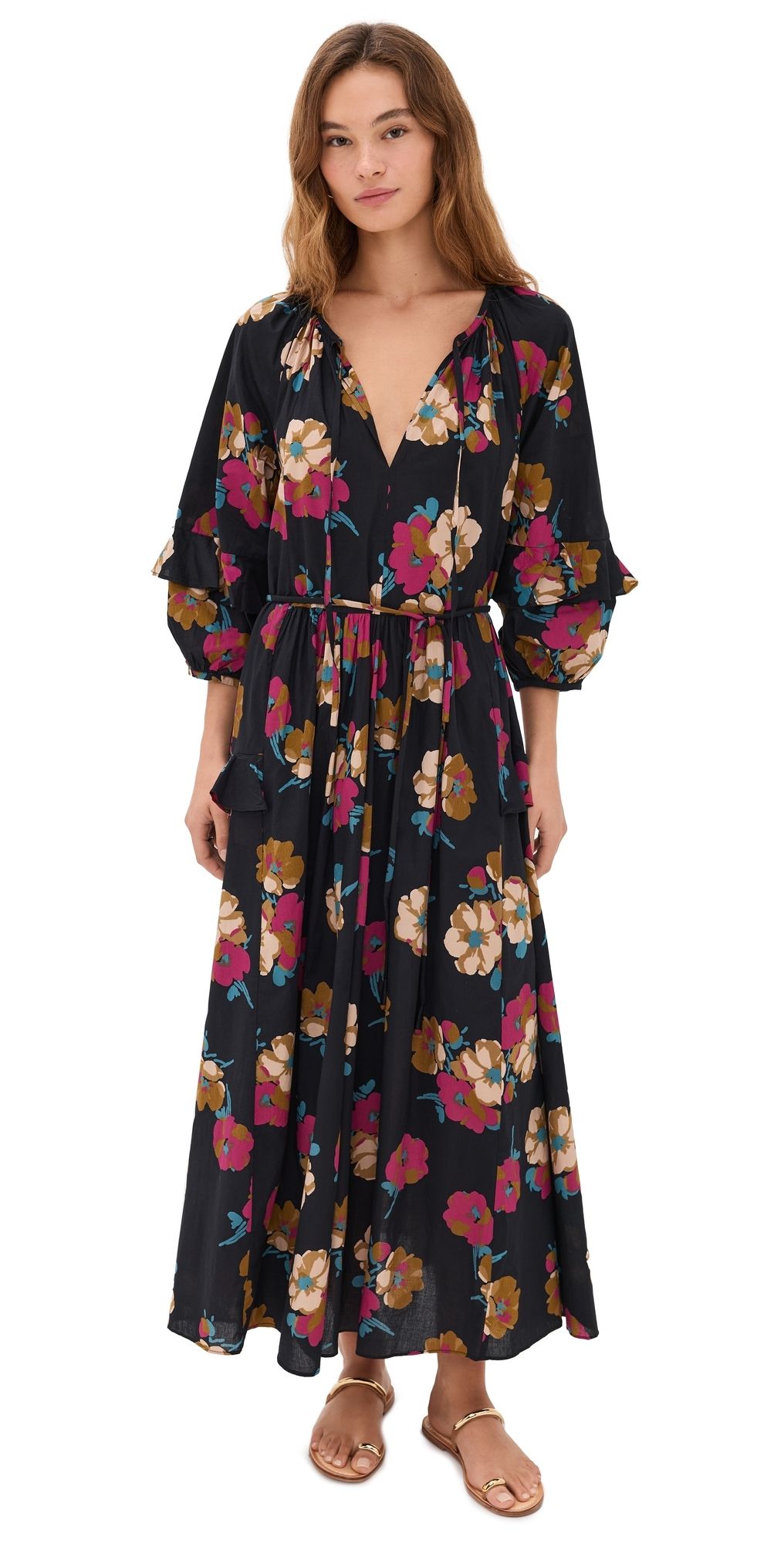 Apiece Apart Skala Maxi Dress Floating Floral S