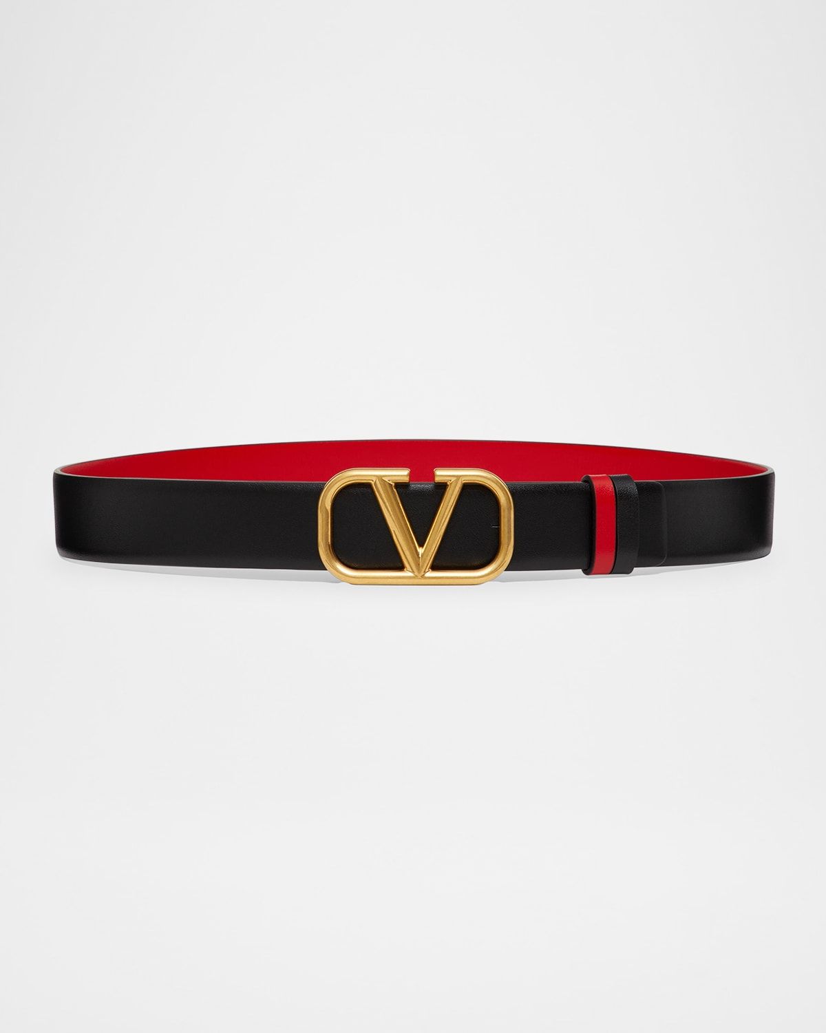 VLogo Signature Reversible Leather Belt, 30mm