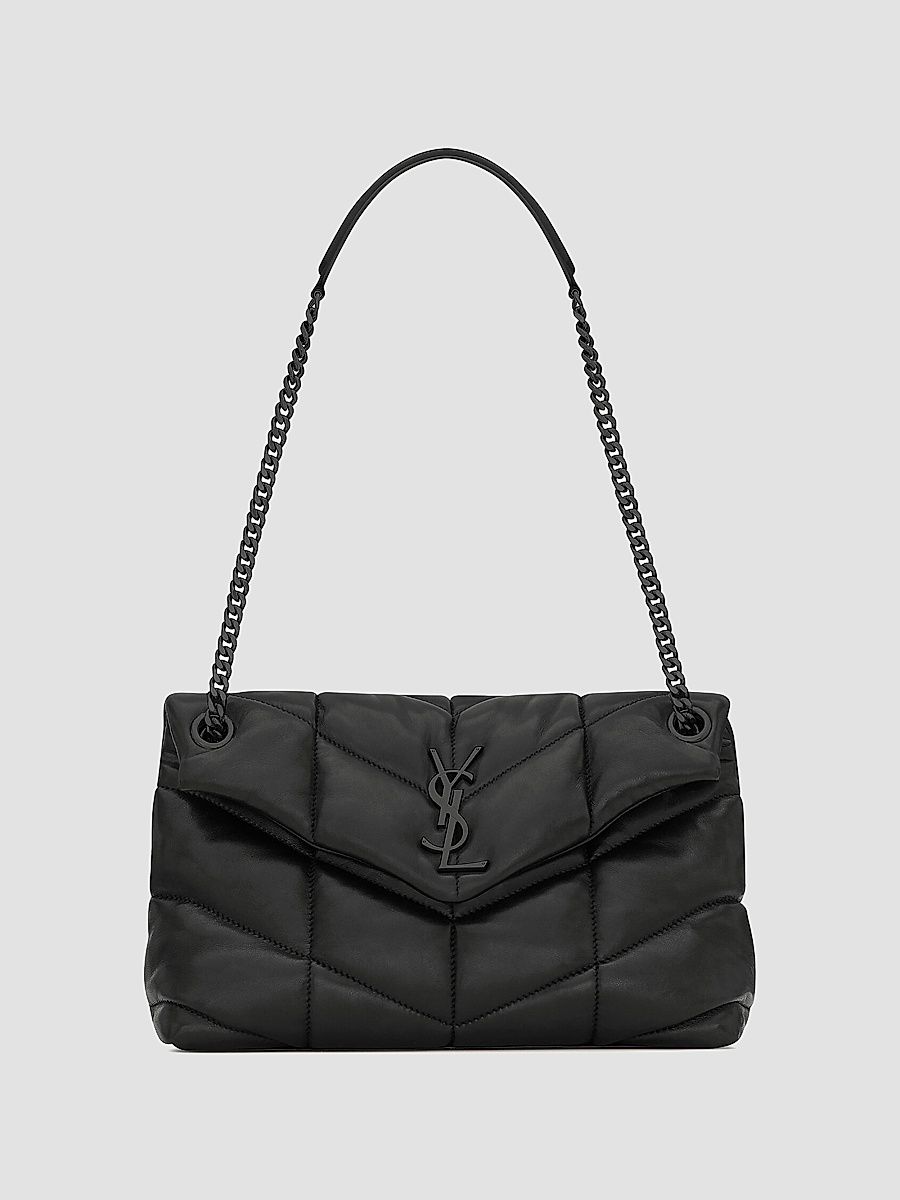 Saint Laurent Women's Puffer Small Shoulder Bag in Nappa Leather - Noir