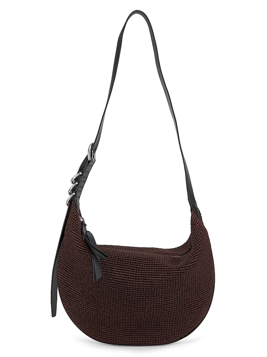 Women's Mercer Medium Raffia Hobo Bag - Espresso
