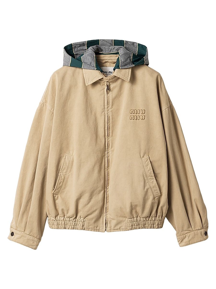 Women's Old Gabardine Blouson Jacket - Beige - Size 8