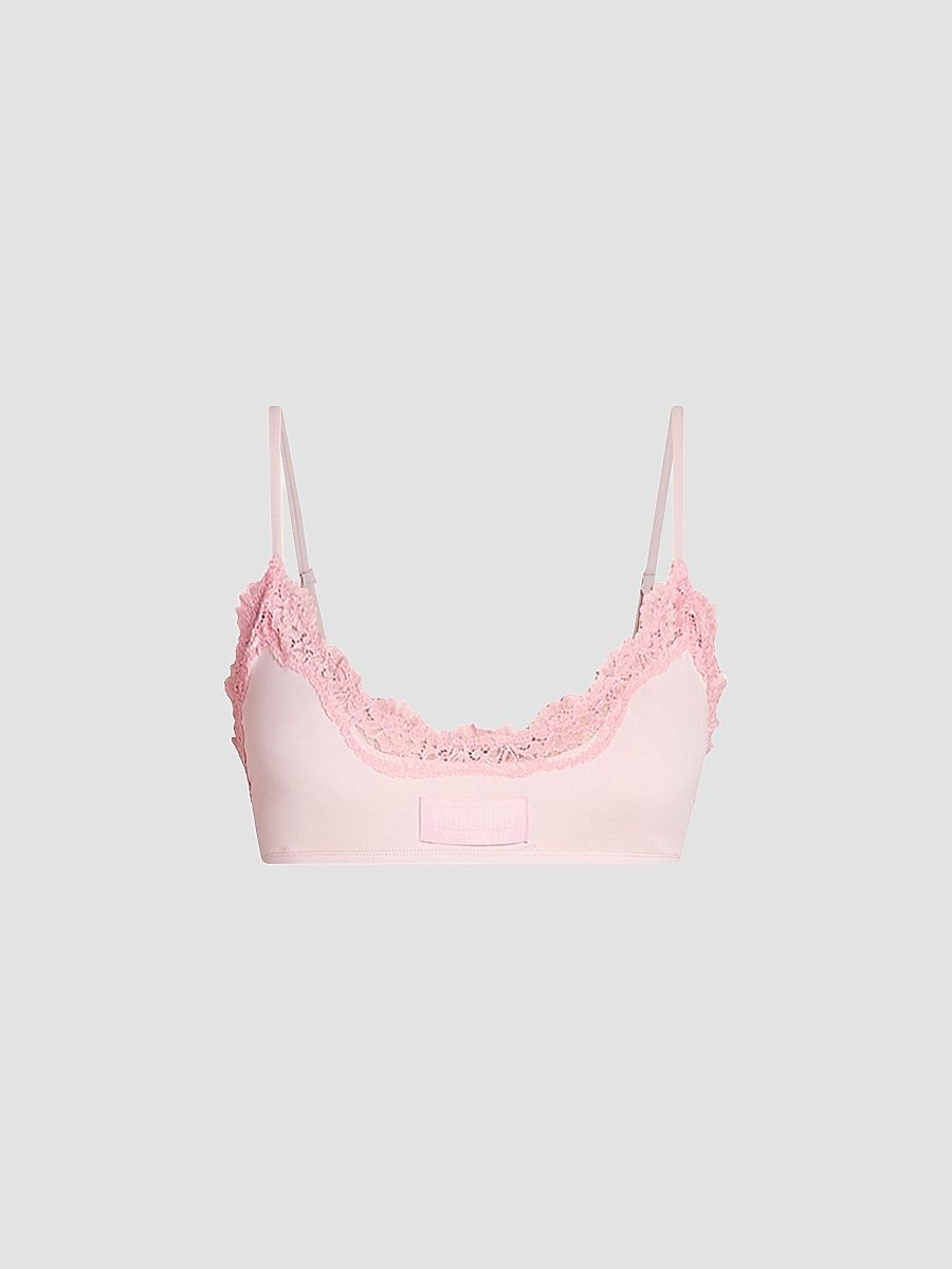 Women's Lace Bandeau Bra - Pink - Size XL
