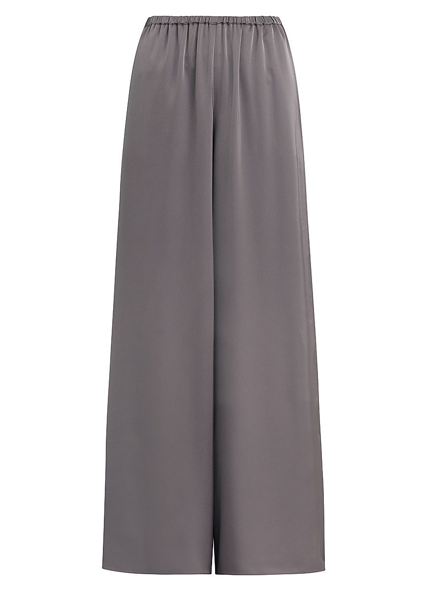 Women's Effortless Wide-Leg Pants - Grey Shadow - Size Large