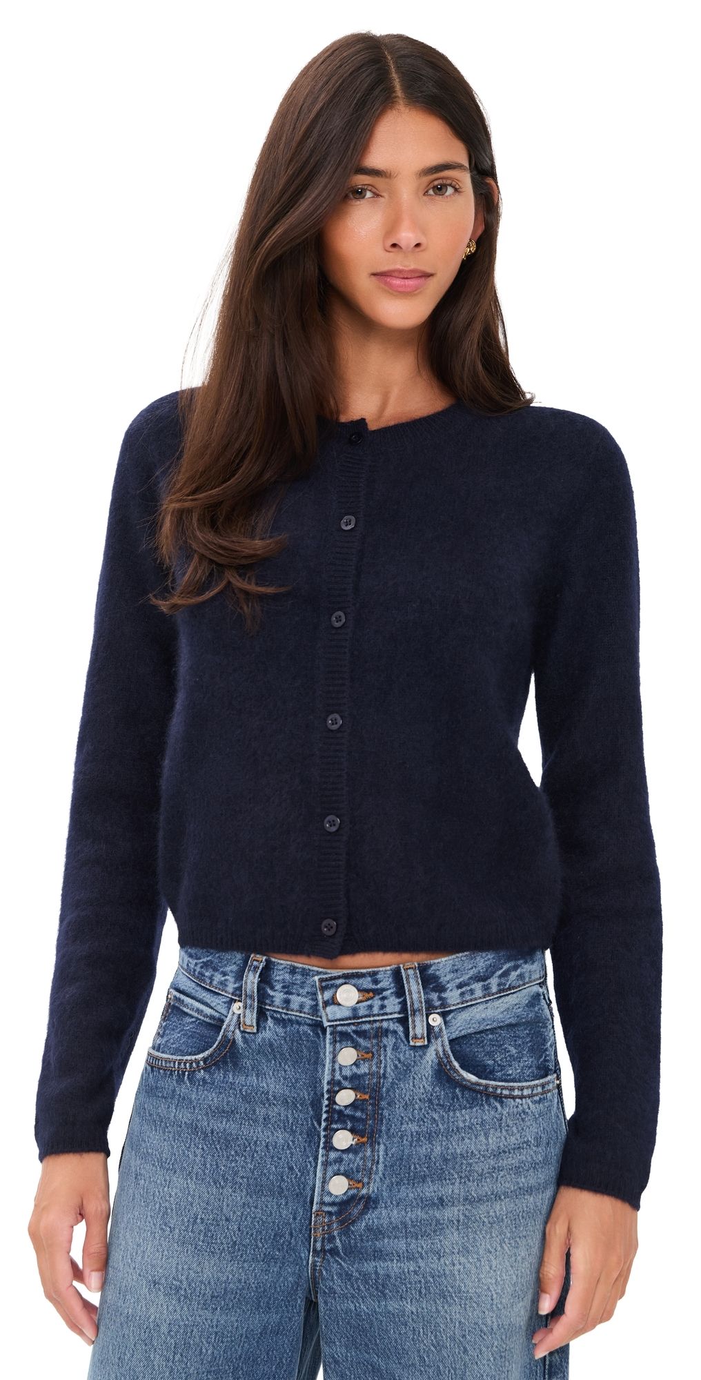 FRAME The Teddy Cardigan NAVY L