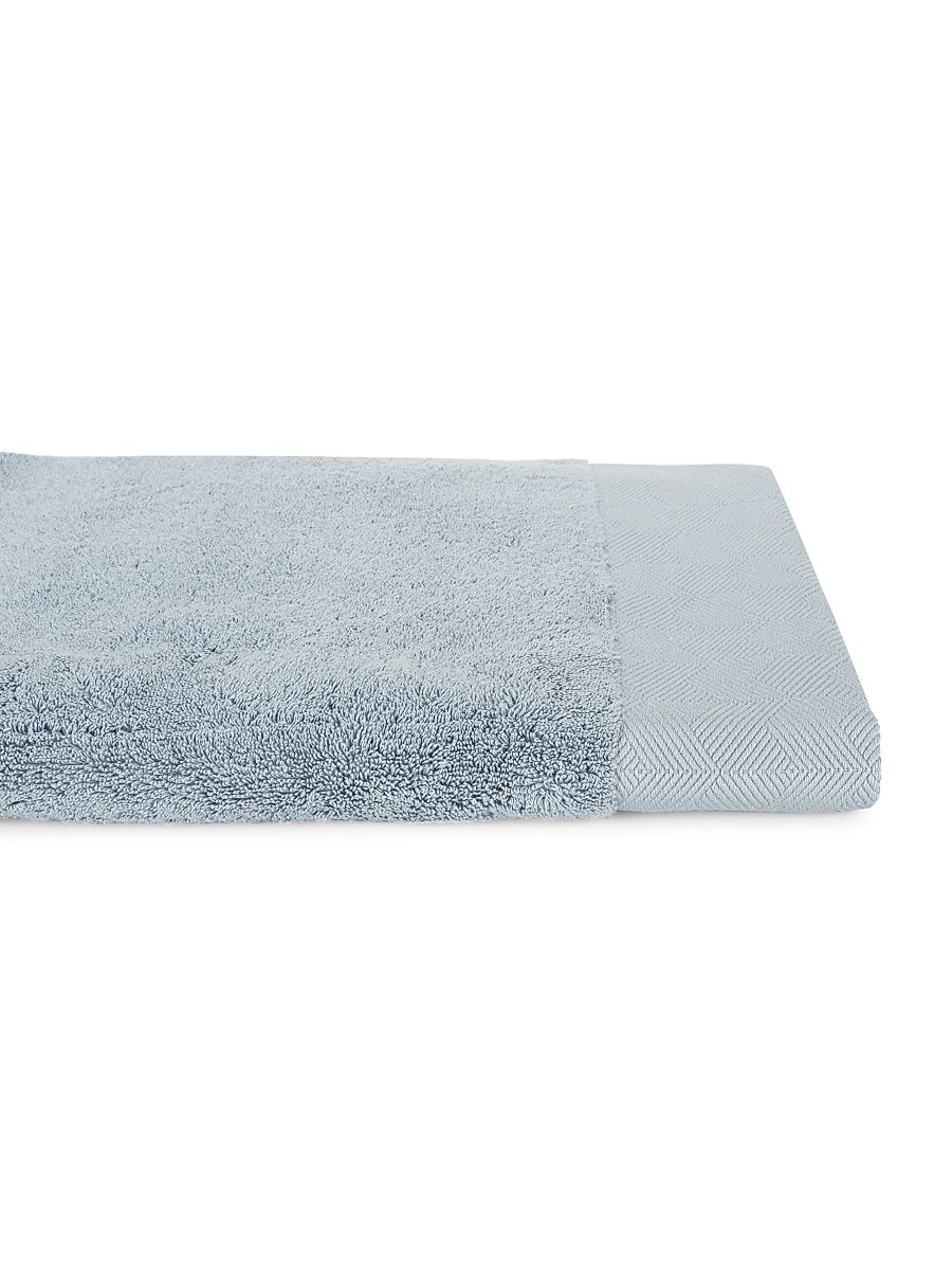 Diamond Border Egyptian Cotton Bath Sheet - Blue