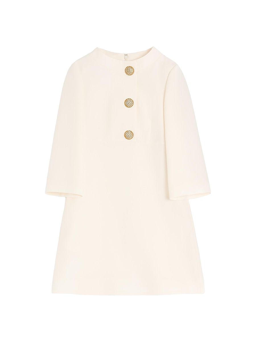 Women's Crepe Couture Short Dress - Ivory - Size 10