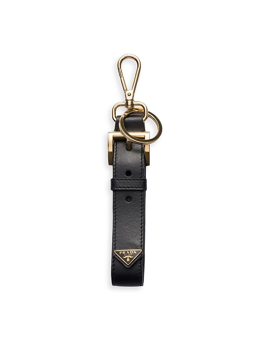 Women's Leather Key Ring - Black