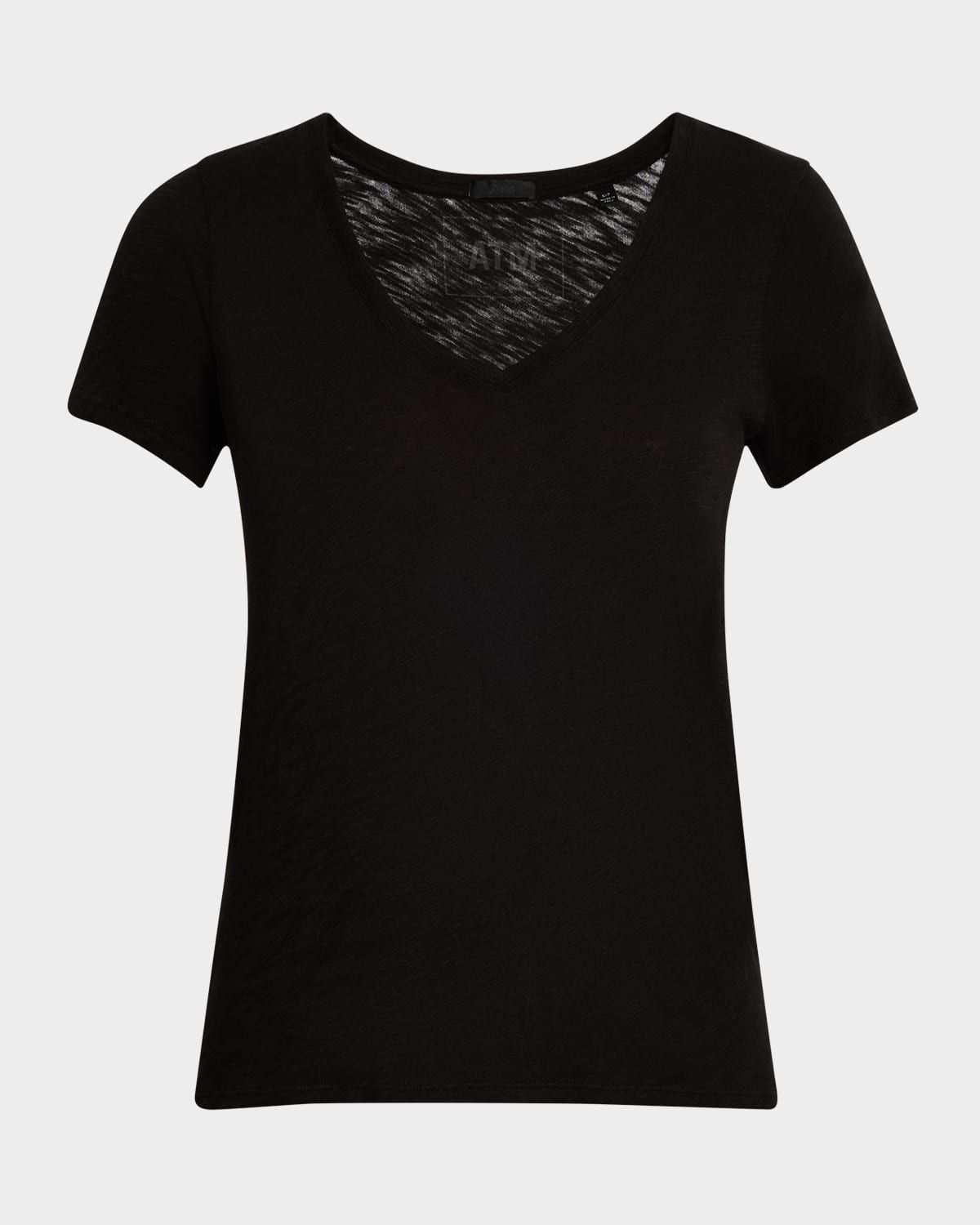 Schoolboy Slub Jersey V-Neck Shirt