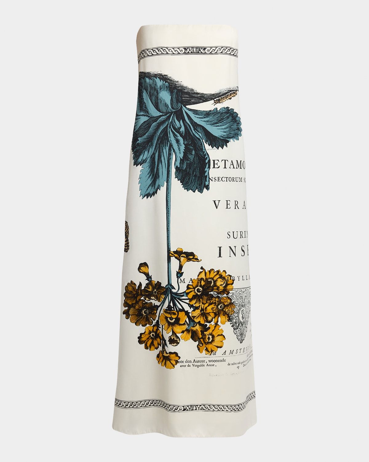 Floral Print Duchess Sleeveless Midi Dress