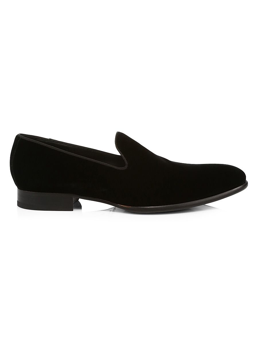 Men's Bolton Velvet Formal Loafers - Black - Size 13