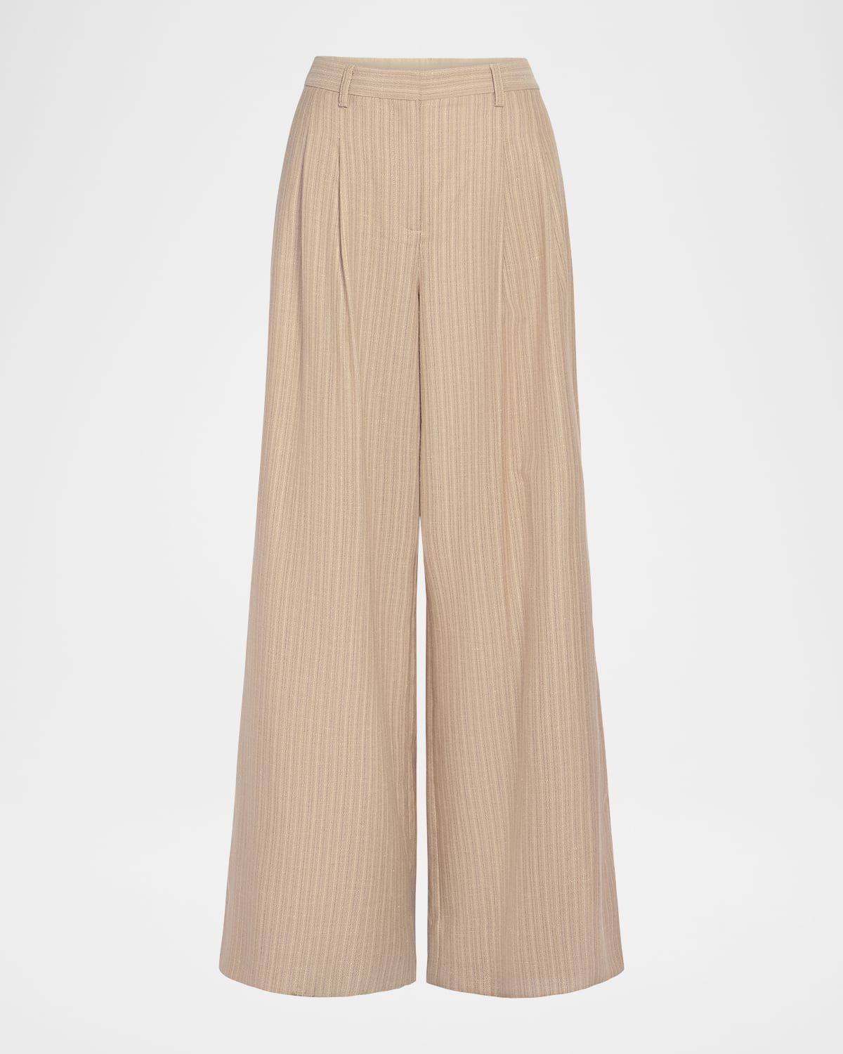 Avery Linen-Blend Wide-Leg Pants
