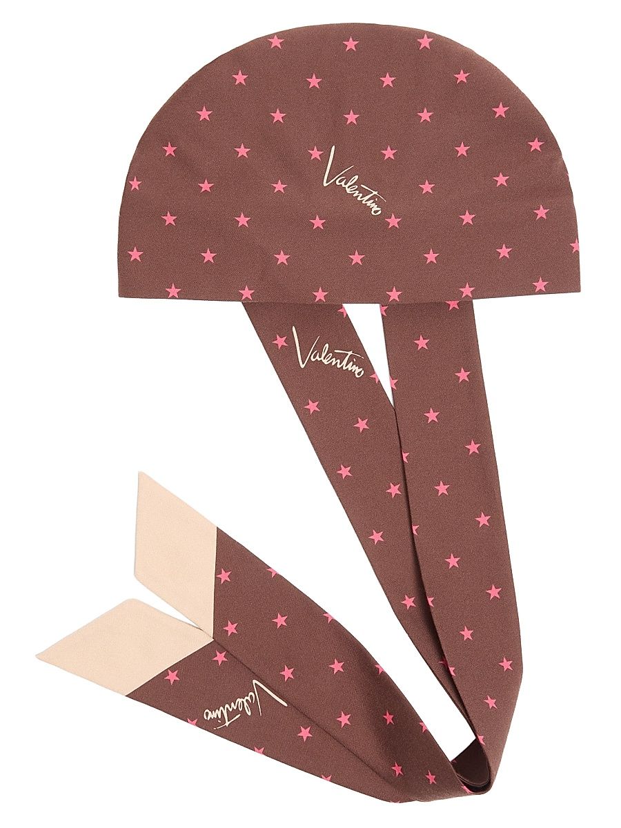 Women's Stelline E Firma Starry Silk and Cotton Headband - Chocolate Beige