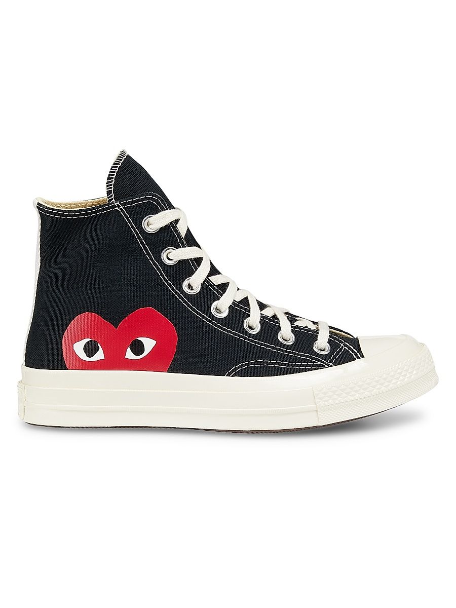 CdG PLAY x Converse Women's Chuck Taylor All Star Peek-A-Boo High-Top Sneakers - Black - Size 11