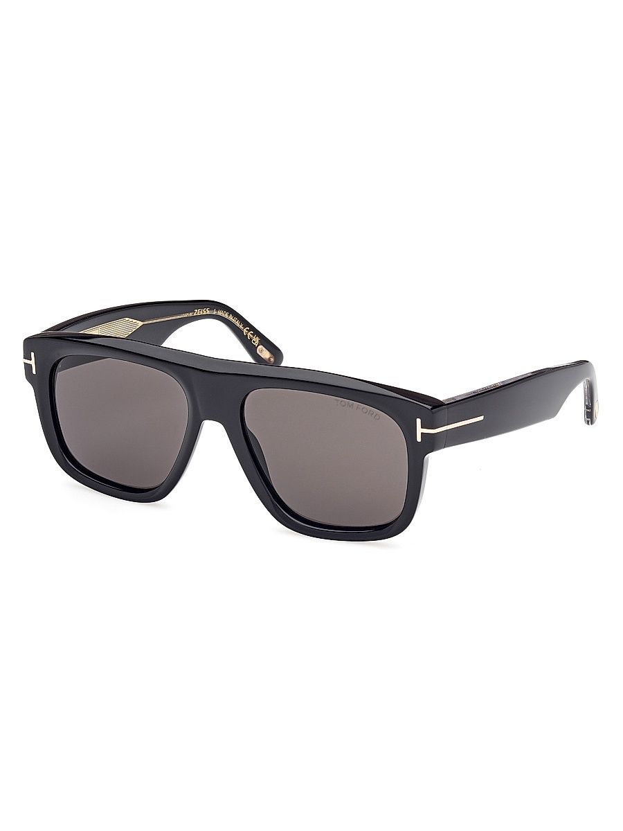 Men's TOM FORD ICON 56MM Pilot Sunglasses - Black