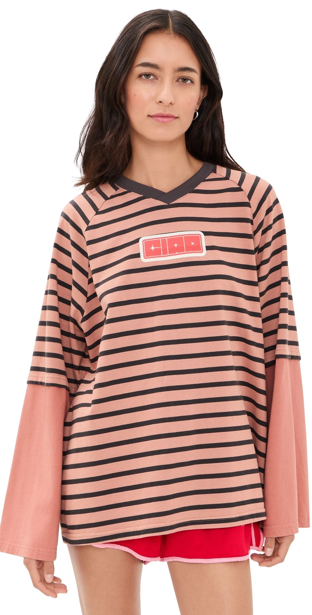 Ciao Ciao Vacation Double Trouble Tee Pink XS