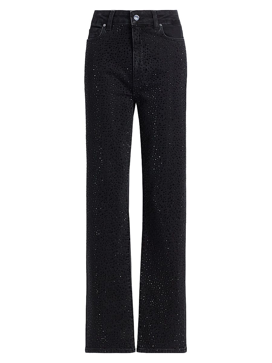 Women's Stevie Crystal-Embellished Ankle Jeans - Interstellar Embellished - Size 32