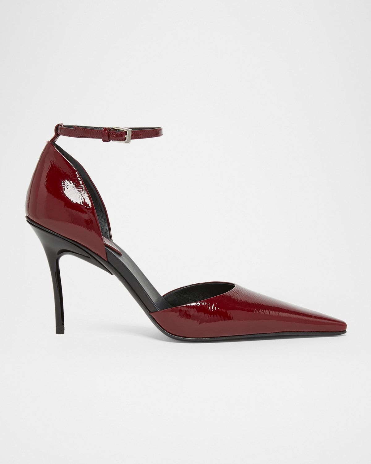 90mm d & apos;Orsay Shiny Leather Ankle-Strap Pumps