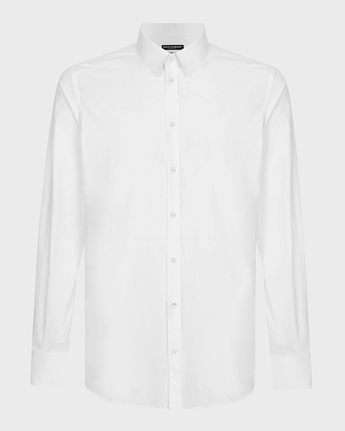 Men & apos;s Solid Stretch Cotton Dress Shirt